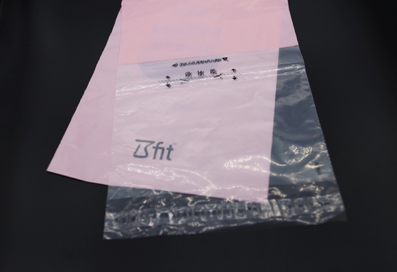 Boutique Clothes Print Shipping Packaging Bags Plastic Pink Mailing Envelope Zipper Top